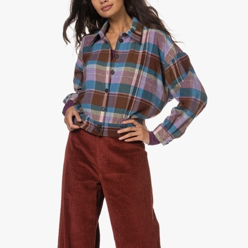 Ba&Sh Marylou Checkered Plaid Wool Blend Top Size XS